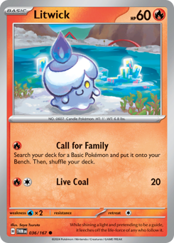 Litwick, Twilight Masquerade #36, Pokémon TCG card