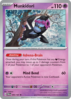 Munkidori, Twilight Masquerade #95, Pokémon TCG card