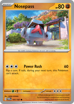 Nosepass, Twilight Masquerade #101, Pokémon TCG card
