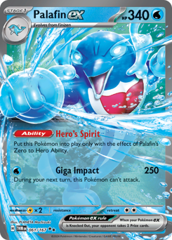 Palafin ex, Twilight Masquerade #61, Pokémon TCG card