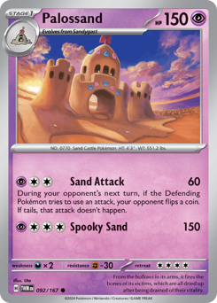 Palossand, Twilight Masquerade #92, Pokémon TCG card