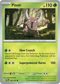 Pinsir, Twilight Masquerade #3, Pokémon TCG card