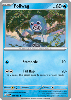 Poliwag, Twilight Masquerade #41, Pokémon TCG card