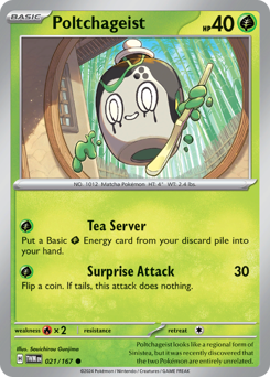 Poltchageist, Twilight Masquerade #21, Pokémon TCG card