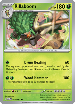 Rillaboom, Twilight Masquerade #16, Pokémon TCG card