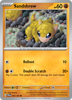 Sandshrew, Twilight Masquerade #97, Pokémon TCG card
