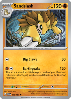 Sandslash, Twilight Masquerade #98, Pokémon TCG card