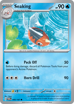 Seaking, Twilight Masquerade #45, Pokémon TCG card