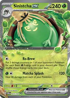 Sinistcha ex, Twilight Masquerade #23, Pokémon TCG card