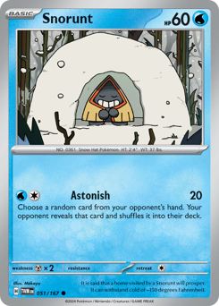 Snorunt, Twilight Masquerade #51, Pokémon TCG card