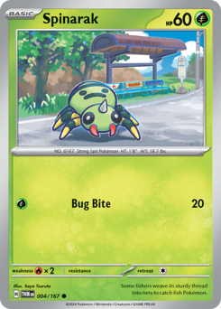 Spinarak, Twilight Masquerade #4, Pokémon TCG card