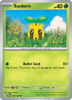 Sunkern, Twilight Masquerade #6, Pokémon TCG card