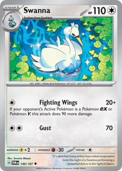 Swanna, Twilight Masquerade #140, Pokémon TCG card