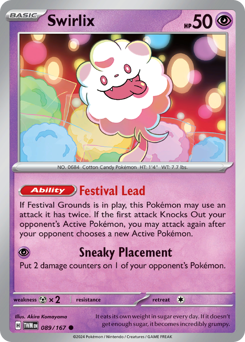 Swirlix, Twilight Masquerade #89, Pokémon TCG card