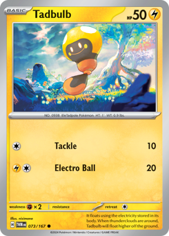 Tadbulb, Twilight Masquerade #73, Pokémon TCG card