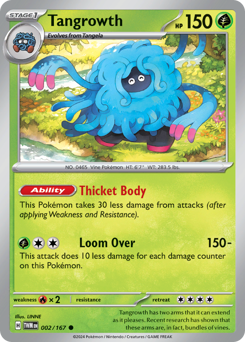 Tangrowth, Twilight Masquerade #2, Pokémon TCG card