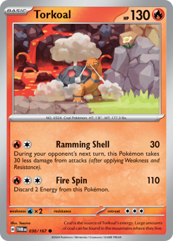 Torkoal, Twilight Masquerade #30, Pokémon TCG card