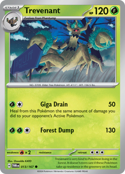 Trevenant, Twilight Masquerade #13, Pokémon TCG card