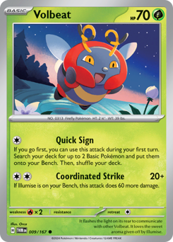 Volbeat, Twilight Masquerade #9, Pokémon TCG card