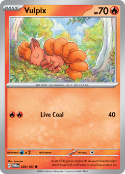 Vulpix, Twilight Masquerade #26, Pokémon TCG card