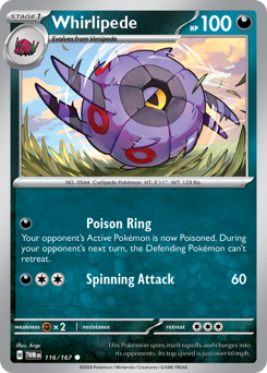 Whirlipede, Twilight Masquerade #116, Pokémon TCG card