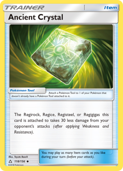 Ancient Crystal, Ultra Prism #118, Pokémon TCG card