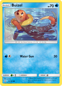 Buizel, Ultra Prism #35, Pokémon TCG card