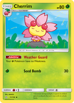 Cherrim, Ultra Prism #11, Pokémon TCG card
