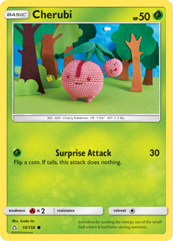 Cherubi, Ultra Prism #10, Pokémon TCG card