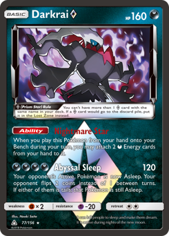 Darkrai ◇, Ultra Prism #77, Pokémon TCG card