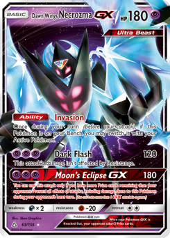 Dawn Wings Necrozma-GX, Ultra Prism #63, Pokémon TCG card