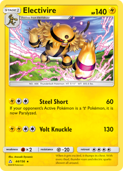 Electivire, Ultra Prism #44, Pokémon TCG card