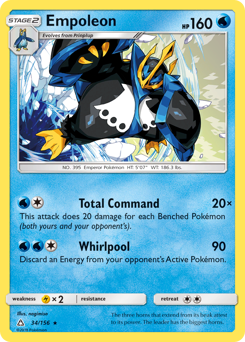 Empoleon, Ultra Prism #34, Pokémon TCG card