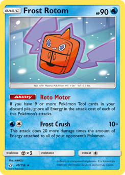 Frost Rotom, Ultra Prism #41, Pokémon TCG card