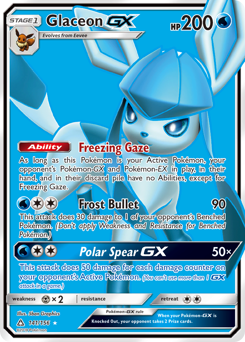 Glaceon-GX, Ultra Prism #141, Pokémon TCG card