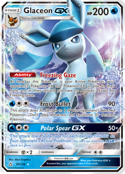 Glaceon-GX, Ultra Prism #39, Pokémon TCG card