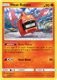 Heat Rotom, Ultra Prism #24, Pokémon TCG card