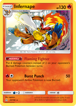 Infernape, Ultra Prism #23, Pokémon TCG card