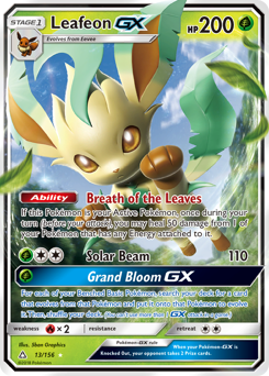 Leafeon-GX, Ultra Prism #13, Pokémon TCG card