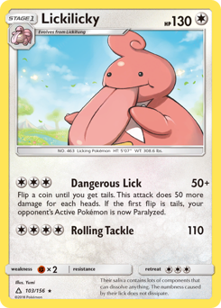 Lickilicky, Ultra Prism #103, Pokémon TCG card