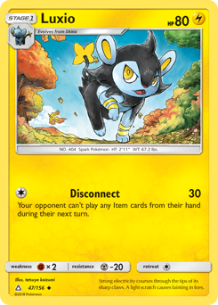 Luxio, Ultra Prism #47, Pokémon TCG card