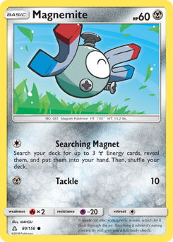 Magnemite, Ultra Prism #80, Pokémon TCG card