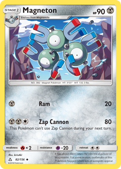 Magneton, Ultra Prism #82, Pokémon TCG card