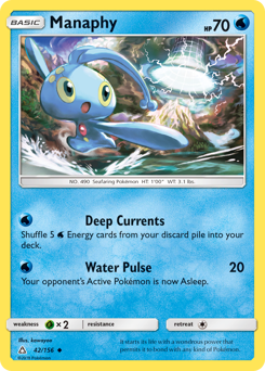 Manaphy, Ultra Prism #42, Pokémon TCG card