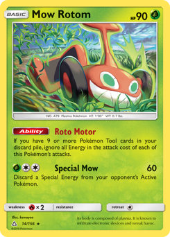 Mow Rotom, Ultra Prism #14, Pokémon TCG card