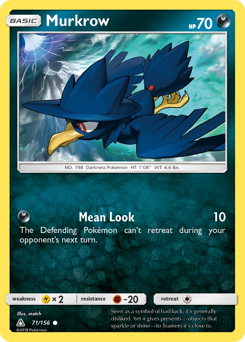 Murkrow, Ultra Prism #71, Pokémon TCG card