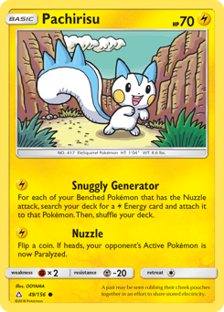 Pachirisu, Ultra Prism #49, Pokémon TCG card