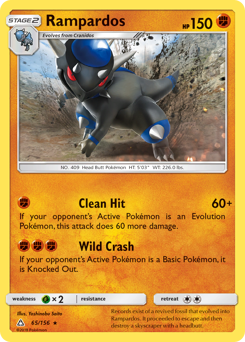 Rampardos, Ultra Prism #65, Pokémon TCG card