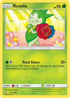 Roselia, Ultra Prism #4, Pokémon TCG card