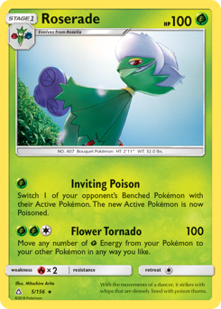 Roserade, Ultra Prism #5, Pokémon TCG card
